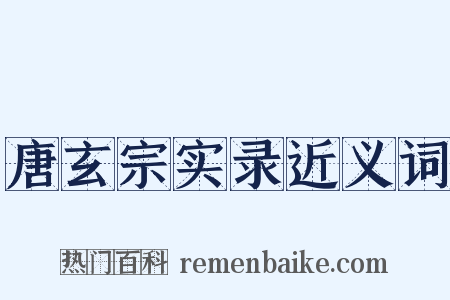 唐玄宗实录近义词是什么意思的图片